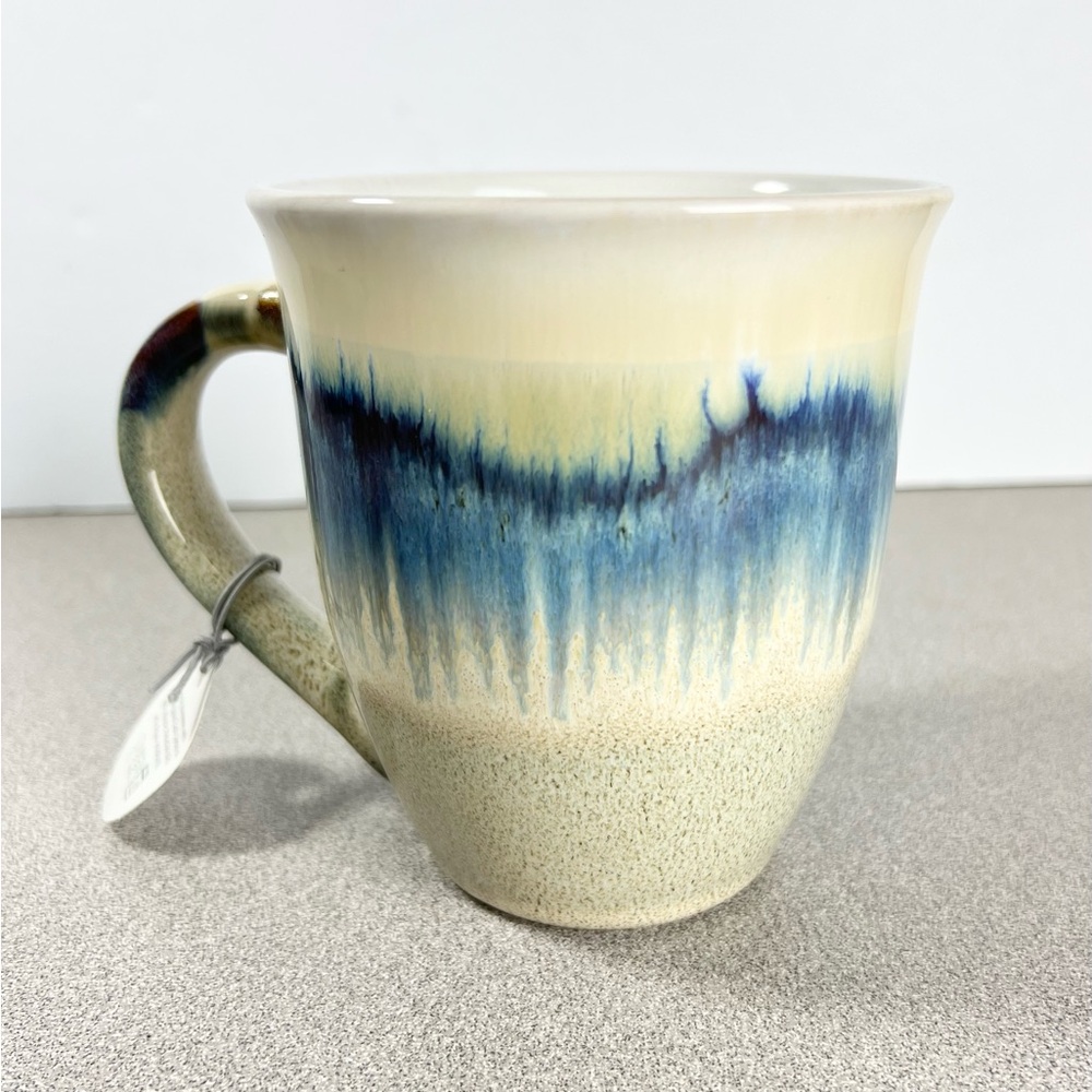 NWT Large 18 oz Euro Ceramica mug drip glaze pottery great gift coffee cup